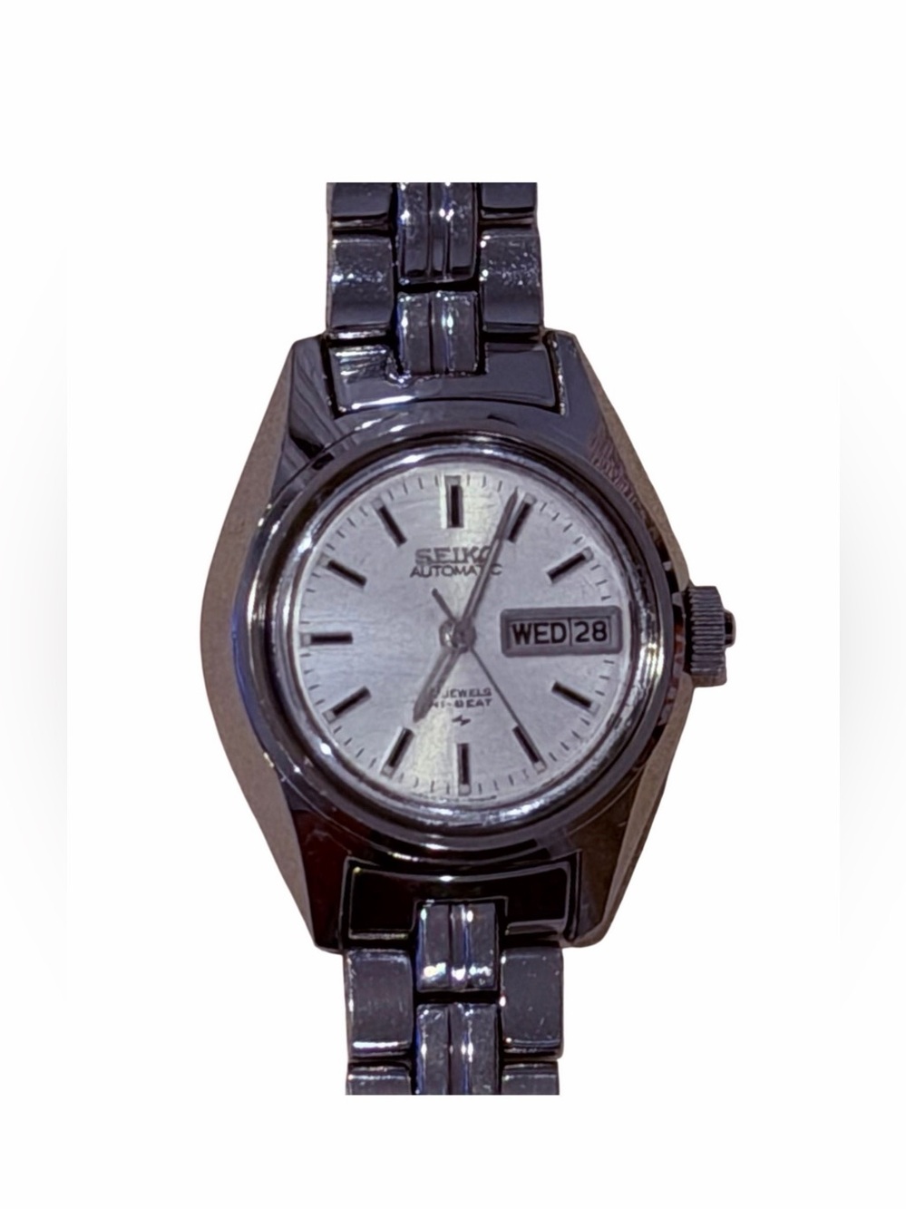 Vintage Seiko Hi-Beat Automatic 2206-0110 Silver-Tone Watch